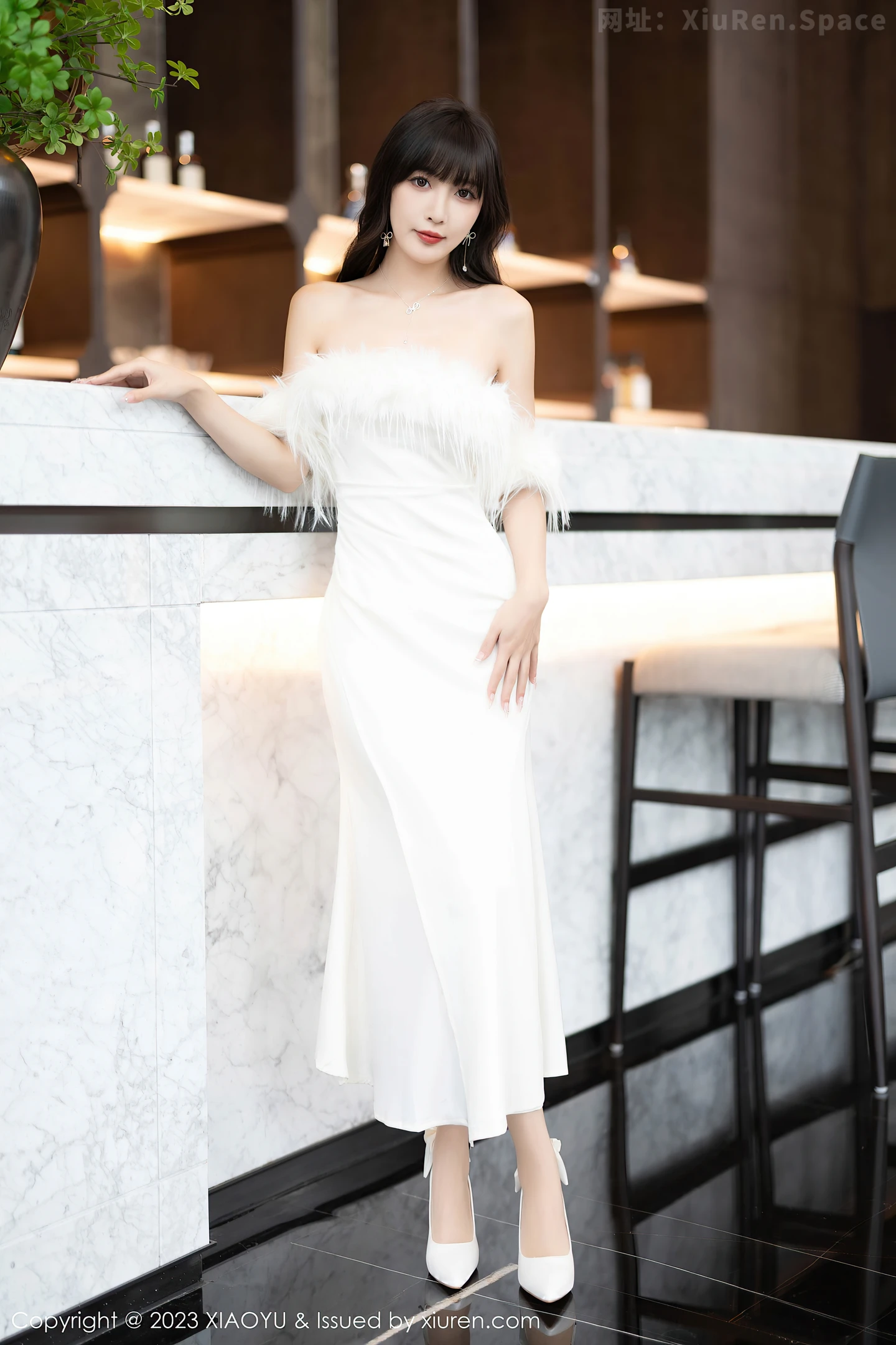 图片[4]-[XiaoYu画语界]Vol.1120 模特林星阑白色蕾丝情趣内衣+露肩连衣裙秀曼妙身姿诱惑写真102P-秀人网官方网站